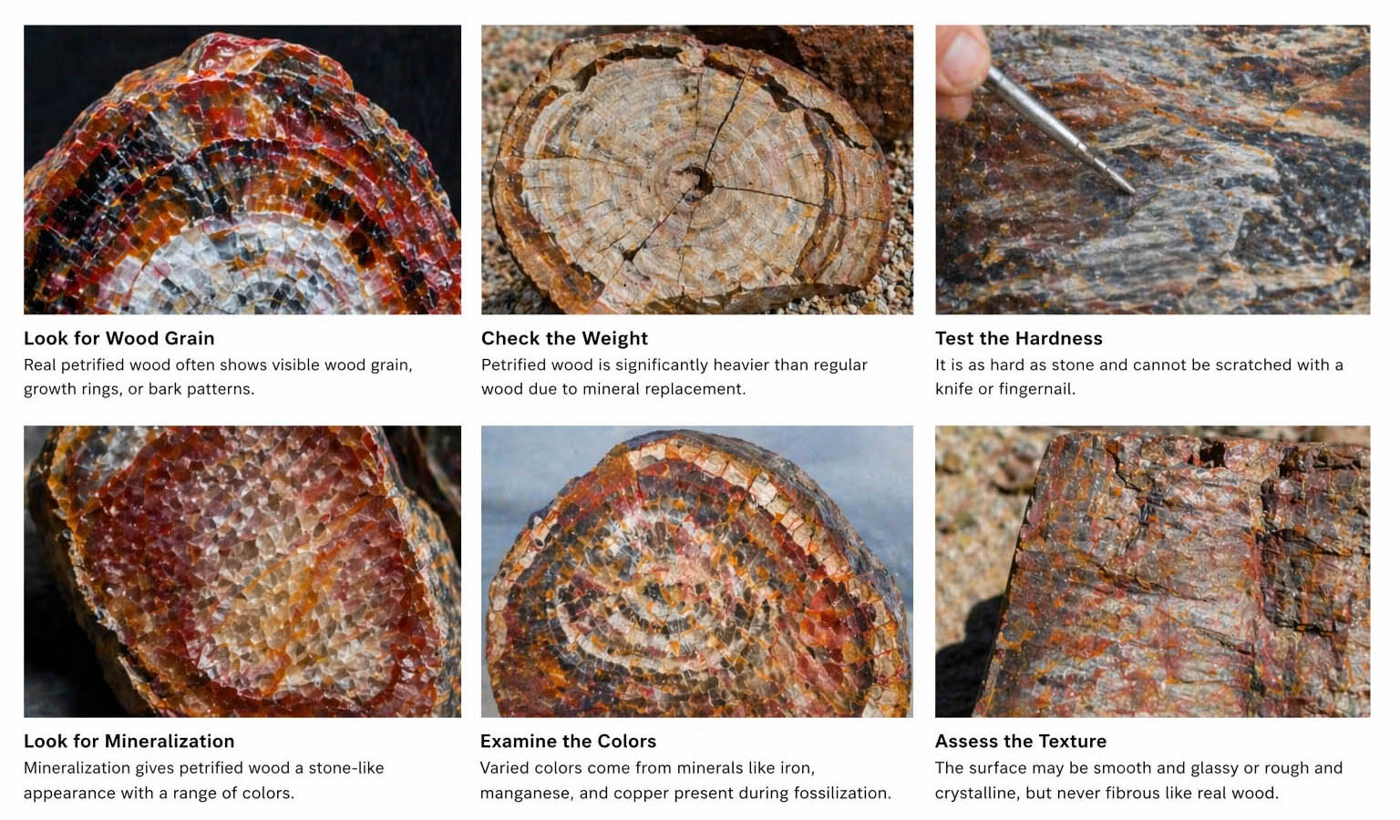 how to identify petrified wood