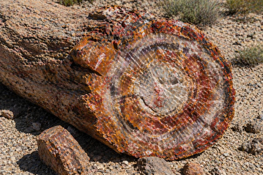 petrified log with swirl pattern petrified log with swirl pattern